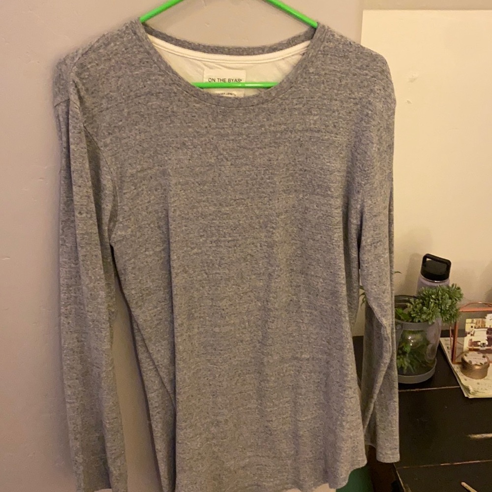 On the byas longer length long sleeve t shirt
